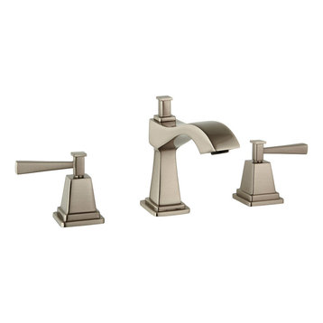 Plaza Widespread Faucet Handles and Drain, Brushed Nickel