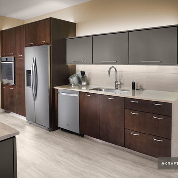 KraftMaid: Modern Kitchen with Dark Kitchen Cabinets
