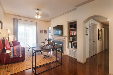 Example of a small trendy home design design in Denver