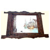 Oil Painting With Hand carved Cedar Frame "Sea Freedom"