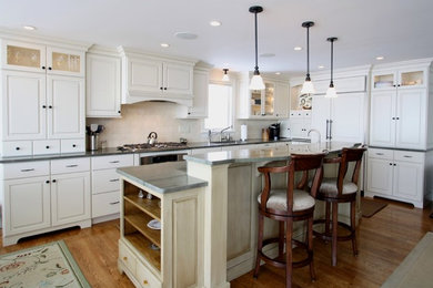 This is an example of a kitchen in Boston.