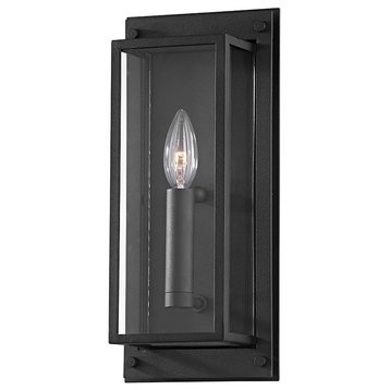 Winslow 1 Light Small Exterior Wall Scone, Textured Black