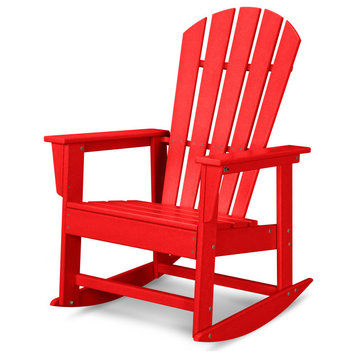 Polywood South Beach Rocking Chair, Sunset Red