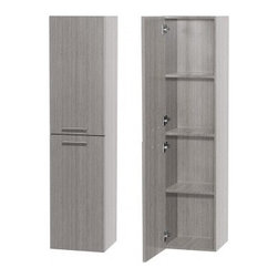 Wyndham Collection Bailey Wall Cabinet WC-V205-GROAK - Bathroom Cabinets