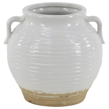 Vintage White Ceramic Planter 43259