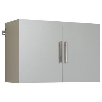Prepac HangUps 36" Upper Storage Cabinet in Light Grey Laminate