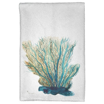 Betsy Drake Blue Coral Kitchen Towel