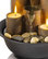 11" Tall Indoor Tiered Column Tabletop Fountain with 3 Candles