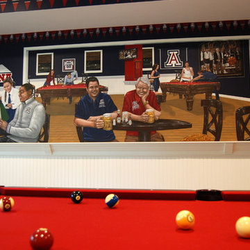 University of Arizona Sports Bar themed Mural by Tom Taylor of Wow Effects
