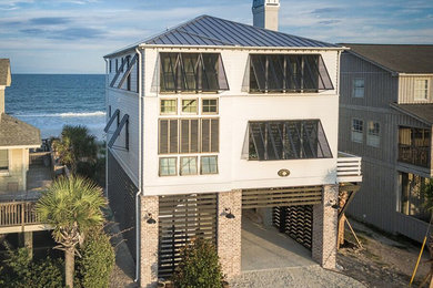 Inspiration for a coastal exterior home remodel in Charleston