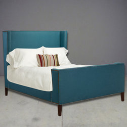 concord leather bed &ndash; queen - Beds