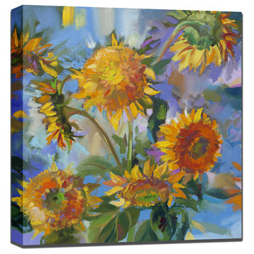 Sunflower Modern Outdoor Art, 24x24