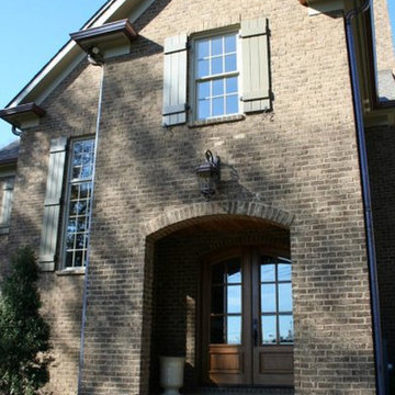 Arched Double Door - 6 lite over panel