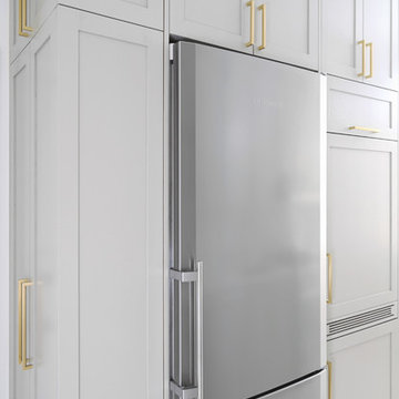 contemporary kitchen for pre-war building