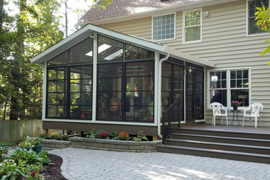 Sunroom - contemporary sunroom idea in Richmond