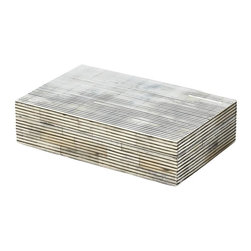 Pin Stripe Bone Decorative Box - Decorative Boxes