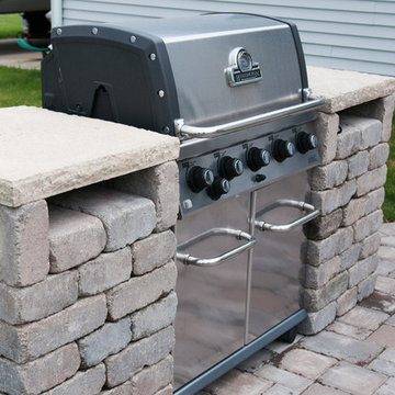 Brick Patio, Steps, Grill Enclosure, and Pergola