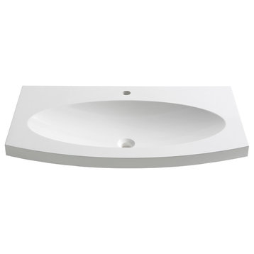 Energia 36" Integrated Sink/Countertop, White
