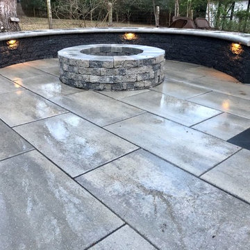 Patio with Fire Pit & Seating, Landscape Lighting