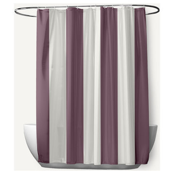 Graduated Stripe Dusty Purple 70" w x 73" h Shower Curtain