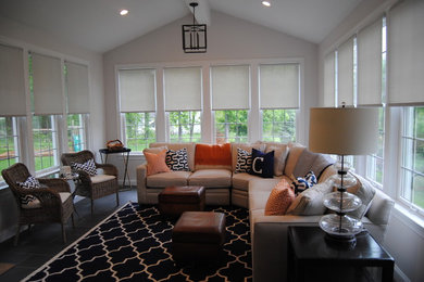 Sunroom - mid-sized traditional sunroom idea in Boston
