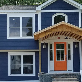 75 Beautiful Blue Split-Level Exterior Home Pictures & Ideas ...