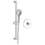 MCN Faucets - Fresh Pressure Balance Handheld Shower Set, Polished Chrome - Confident lines, sleek polished chrome, and effortless elegance make the Fresh Pressure Balance Handheld Shower Set a modern day treasure. Including the base and gorgeous handheld showerhead, this system locks in and maintains your desired water temperature and pressure precisely to prevent any unpleasant hot or cold surprises. With simple yet alluring geometric inspired design, its versatility and eye-catching sophistication helps transform your bathroom into the luxurious contemporary paradise of your dreams. Authentically crafted in Italy.