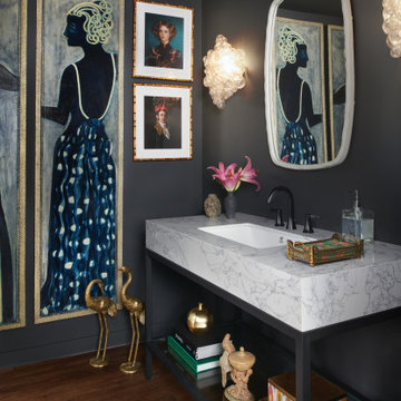 Eclectic Foyer and Powder Room