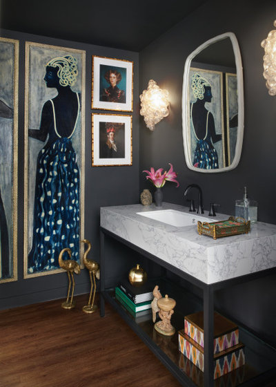 Eclectic Powder Room by Heather Golde Home