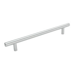 Cosmas - Cosmas 305-192CH Polished Chrome 7-1/2&rdquo; CTC (192mm) Euro Bar Pull [5-PACK] - Cabinet And Drawer Handle Pulls