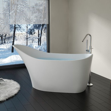 Badeloft Freestanding Bathtub 'BW-10' UPC Certified - Stone Resin Matte or Gloss