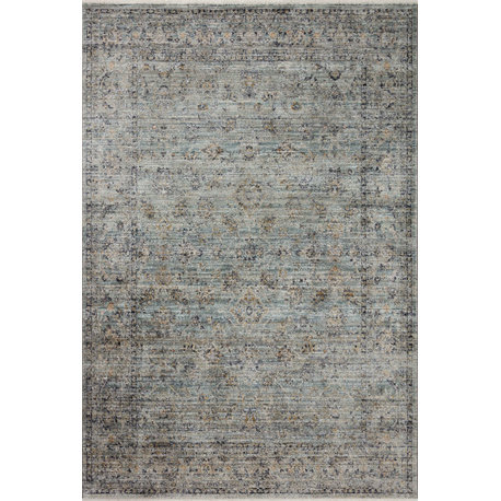 Jean Stoffer x Loloi Katherine Ocean / Gold 5'-3" x 7'-9" Area Rug