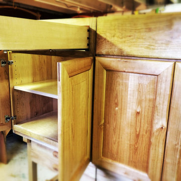 Cherry Cabinet Box with Exposed Drawer & Door Joinery - Detail