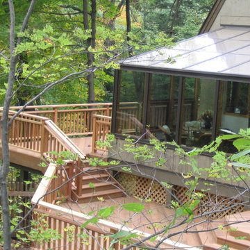 Basking Ridge Ipe and Cedar Deck with Hot Tub