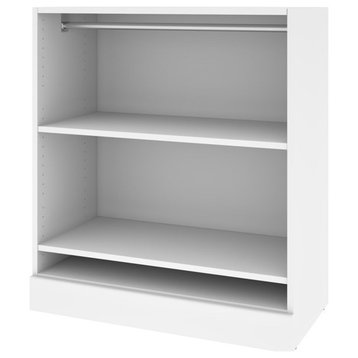 Bestar Versatile 36"W Low Small Engineered Wood Closet Organizer in White