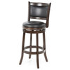 29-inch Swivel Barstool With Faux Leather Cushion Seat