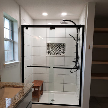 Black and white shower