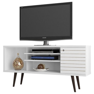 Manhattan Comfort Liberty Solid Wood TV Stand for TVs up to 50" in White