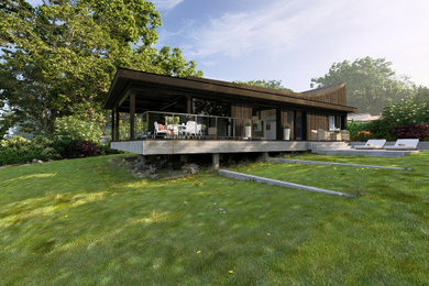Construction d'une maison bois et béton