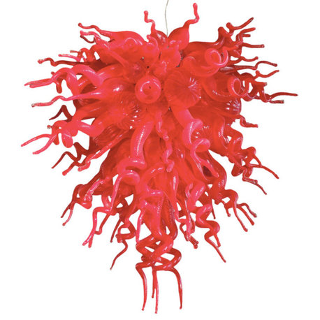 Artemis Red Blown Glass Chandelier