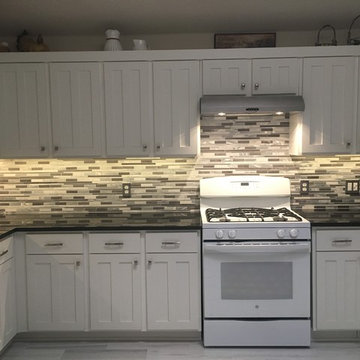 KITCHEN - Backsplash - Linear Mosaic Marble, Stone, Metal