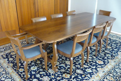 American Walnut Extension Dining Table and Chairs