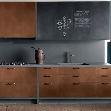 copper kitchen cabinets