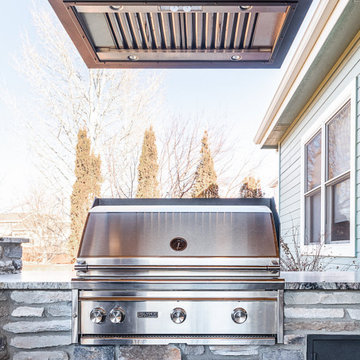 Covered Outdoor Grill Station