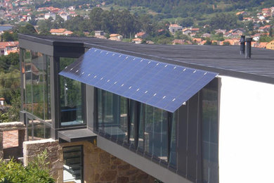 Alero fotovoltaico en vivienda unifamiliar