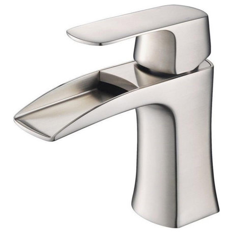 Fortore Single Hole Bathroom Vanity Faucet in Brushed Nickel