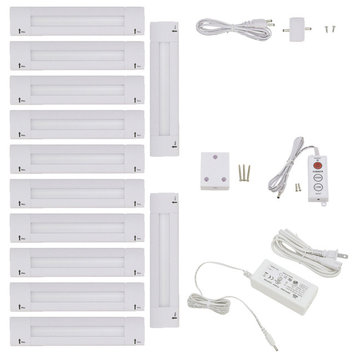 Lightkiwi Lilium 6" Cool White LED Under Cabinet Lighting Pro Kit, 12 Panel