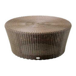 Cane-line Kingston Large Footstool Mocha - Outdoor Footstools And Ottomans