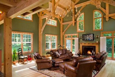 Living room photo in Boston