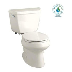 KOHLER - KOHLER Wellworth Classic 2-Piece 1.28 GPF Round Front Toilet with Class Five Flu - Toilets